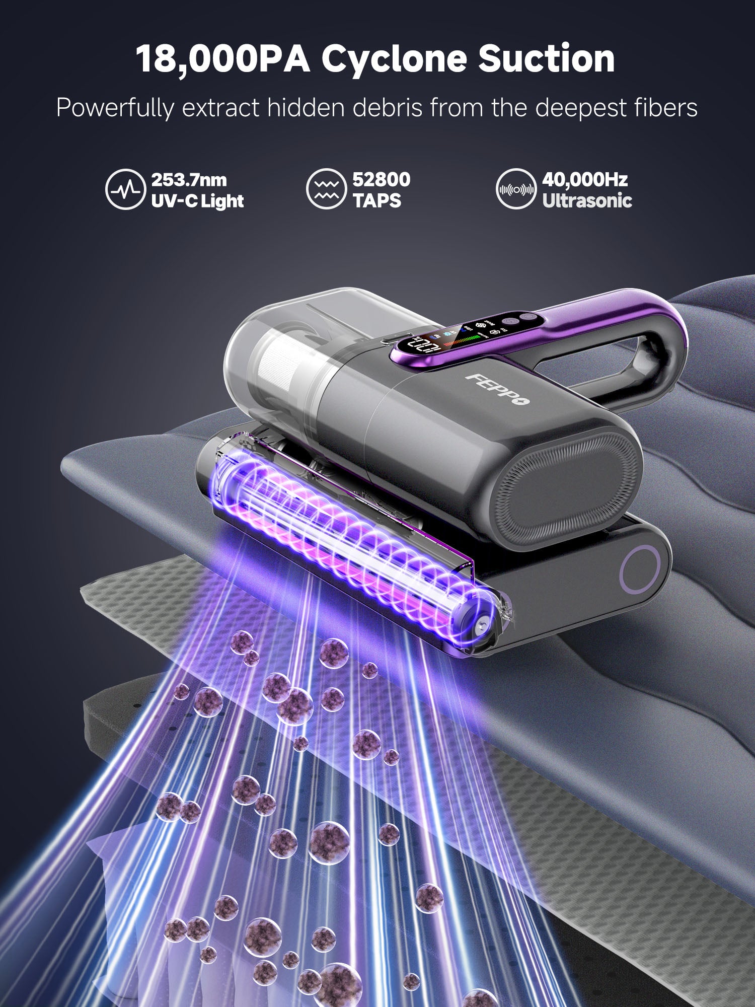 FEPPO Cordless Mattress Vacuum Cleaner