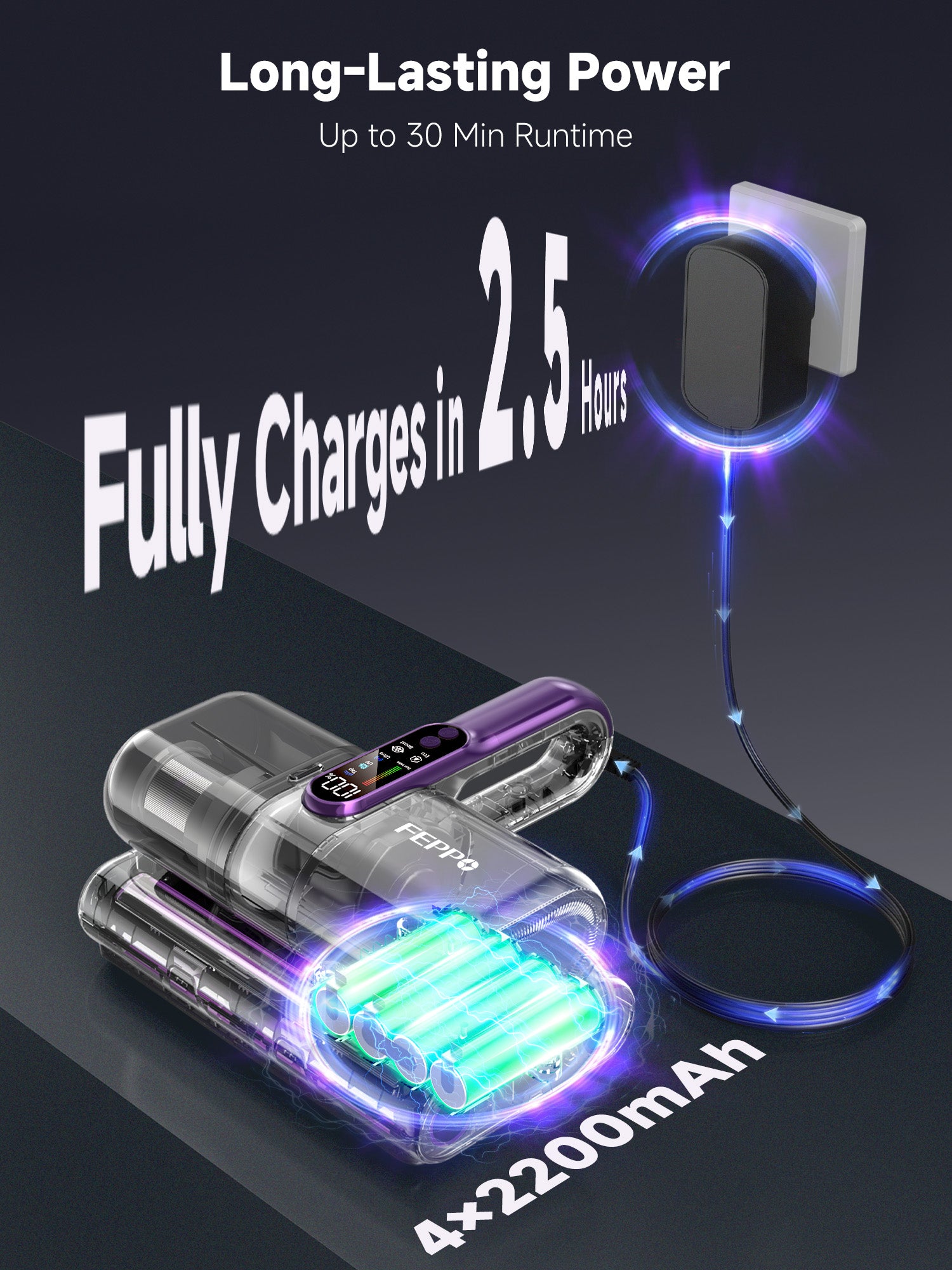 FEPPO Cordless Mattress Vacuum Cleaner