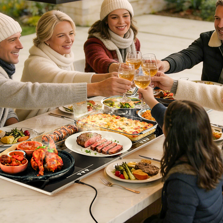 3-in-1 Modular Warming Tray 47"x15" for Buffets