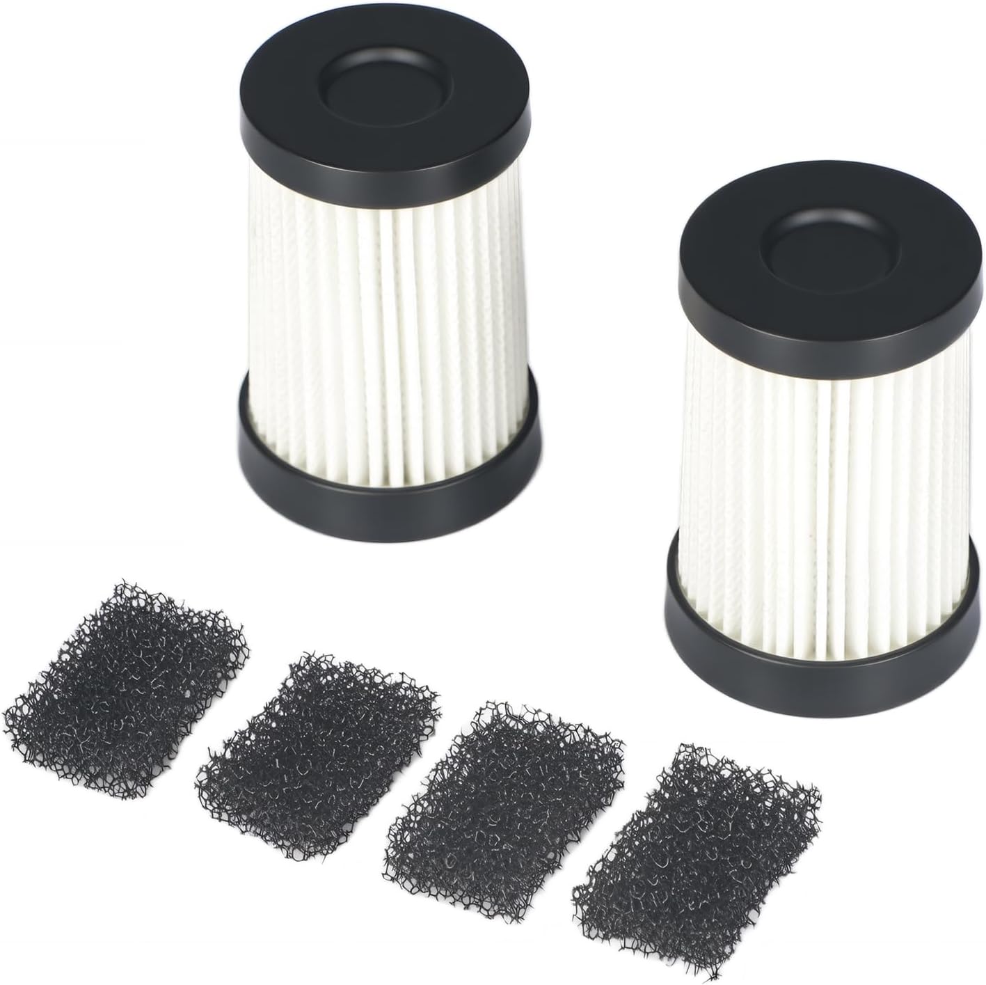 2-Pack HEPA Replacement Filters for FEPPO Mattress Vacuum Cleaner - High-Efficiency Filtration System, Ultrafine Particle Capture & Airflow Optimization (Model LW-P1012)