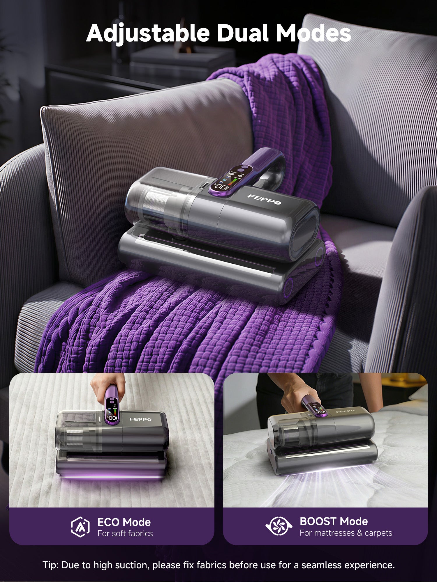 FEPPO Cordless Mattress Vacuum Cleaner