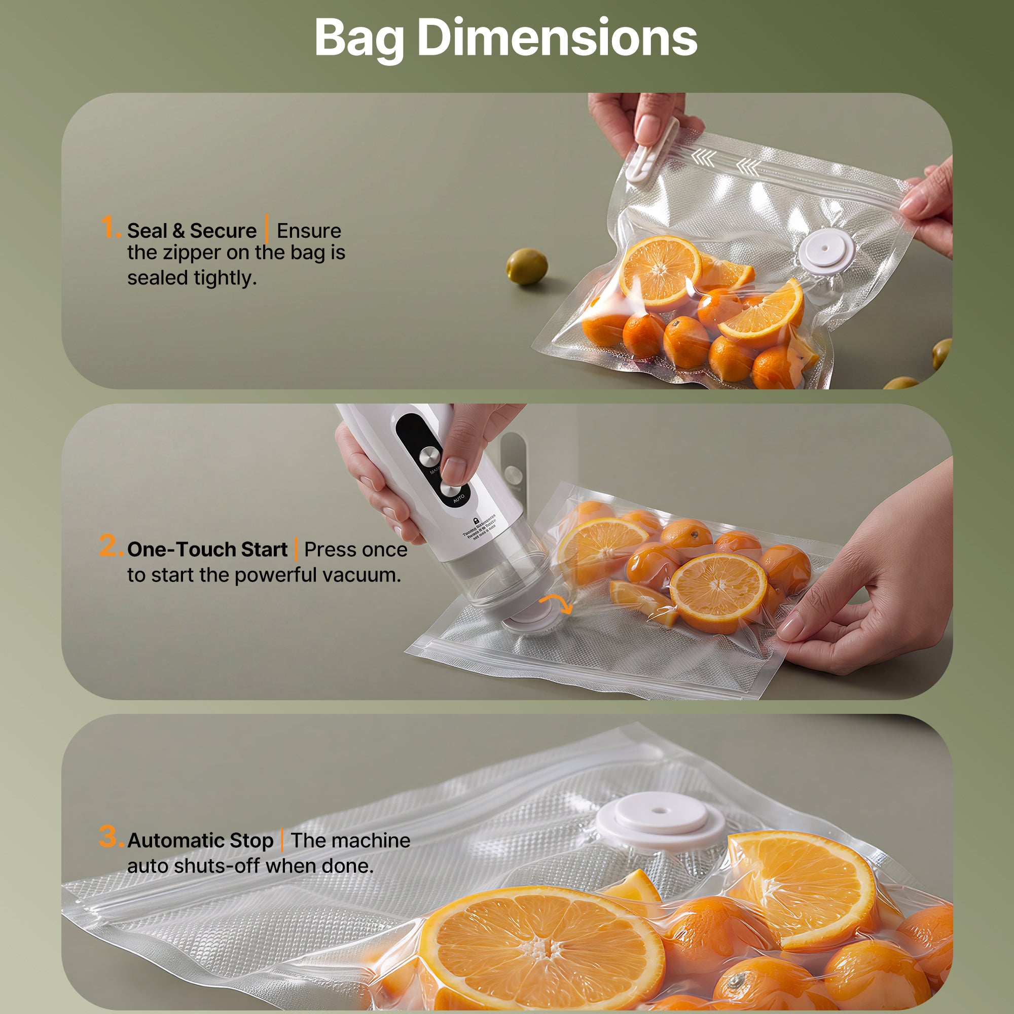 FEPPO Compact Food Vacuum Sealer VM12