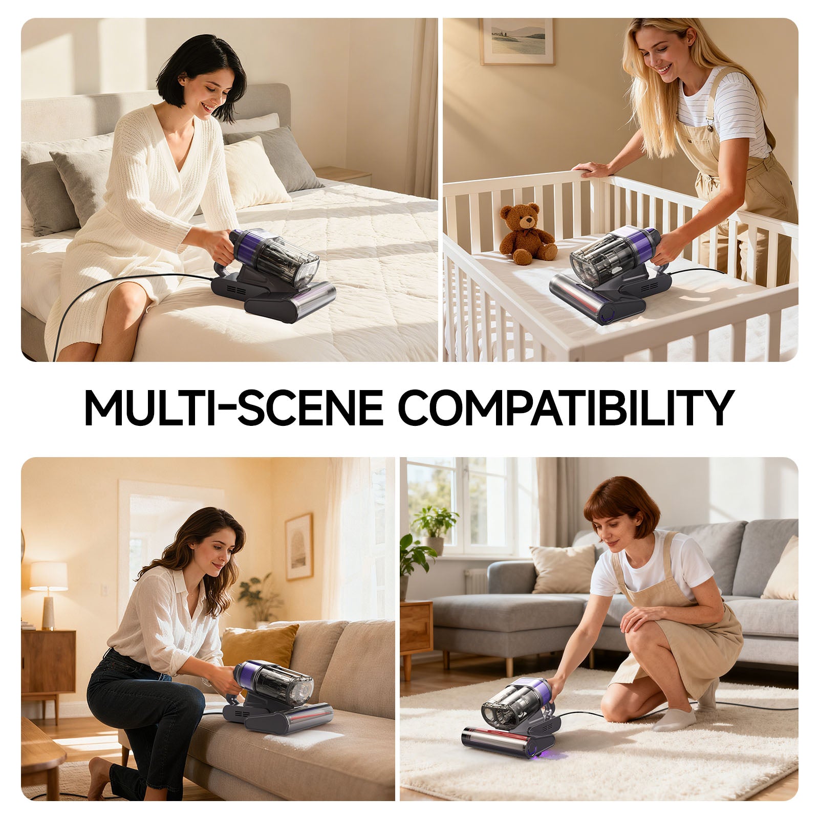 Feppo Mattress Vacuum Cleaner,  multi-scene compatibility