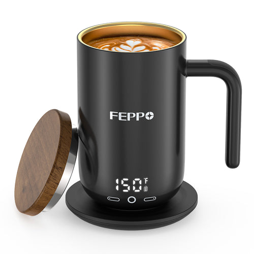 FEPPO Titanium Smart Mug with Digital Temperature Display