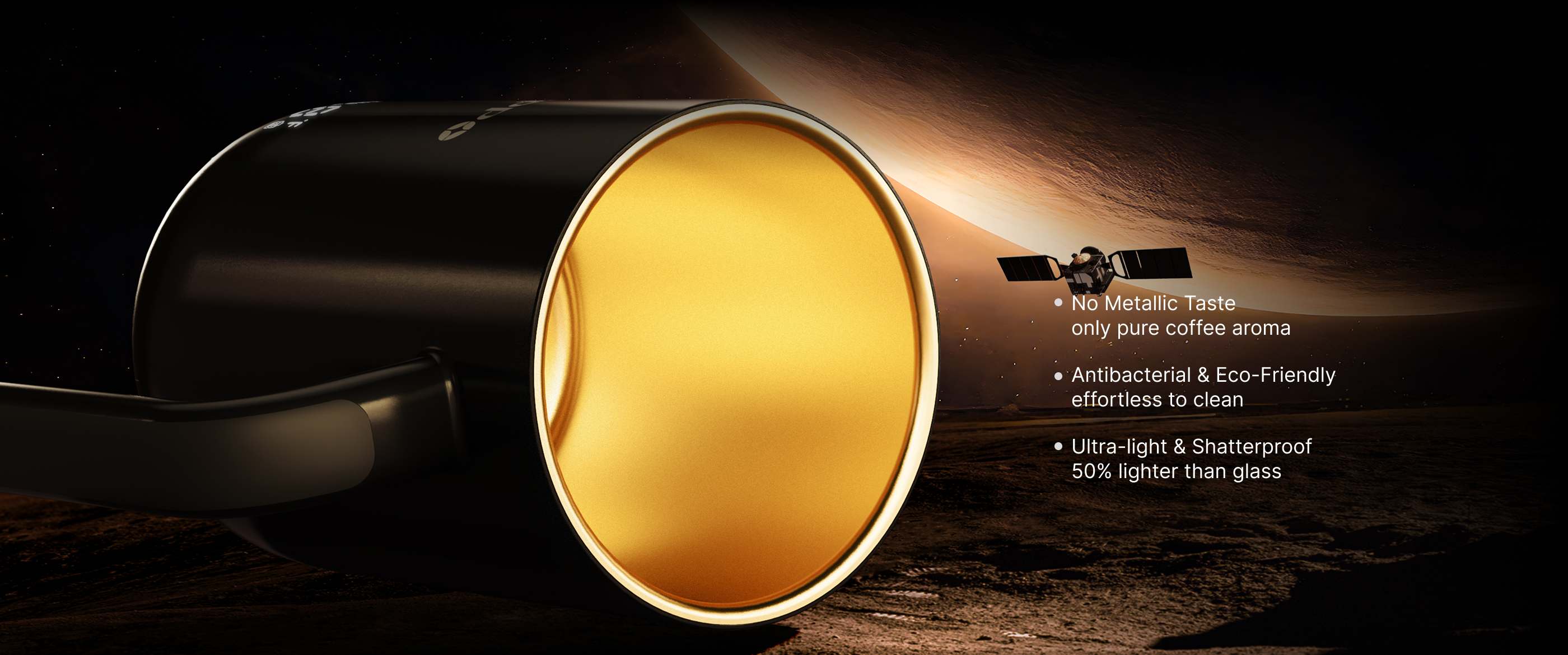 Feppo Temperature Control Heated Coffee Mug, ultra-light & shatterproof