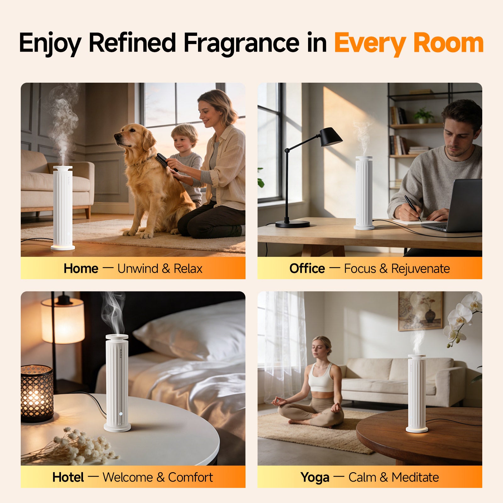 FEPPO Waterless Cold Air Aroma Diffuser Kit