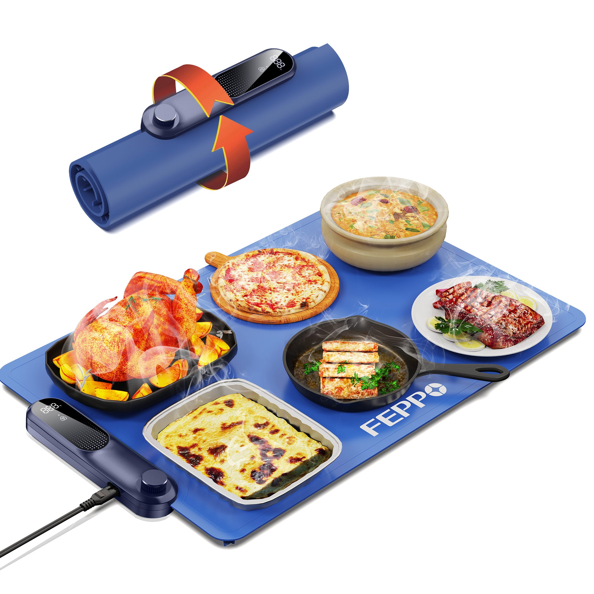 FEPPO Food Warming Mat GEN1 Portable Silicone Electric Warming Tray - FEPPO