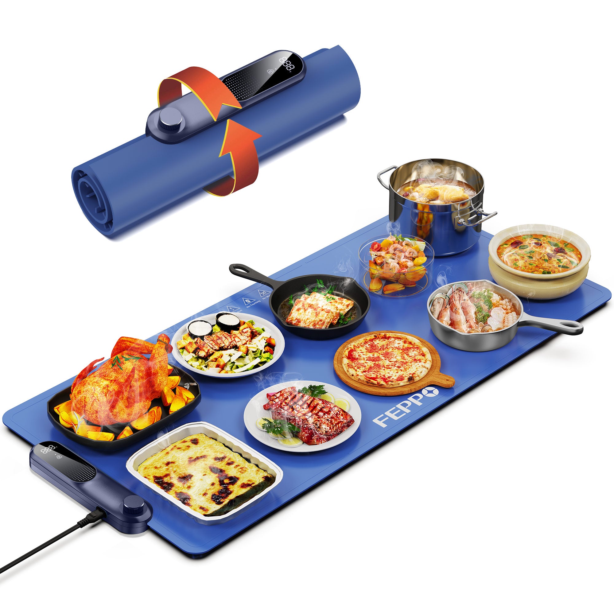 FEPPO Food Warming Mat GEN1 Portable Silicone Electric Warming Tray - FEPPO